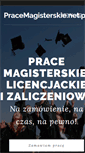 Mobile Screenshot of pracemagisterskie.net.pl